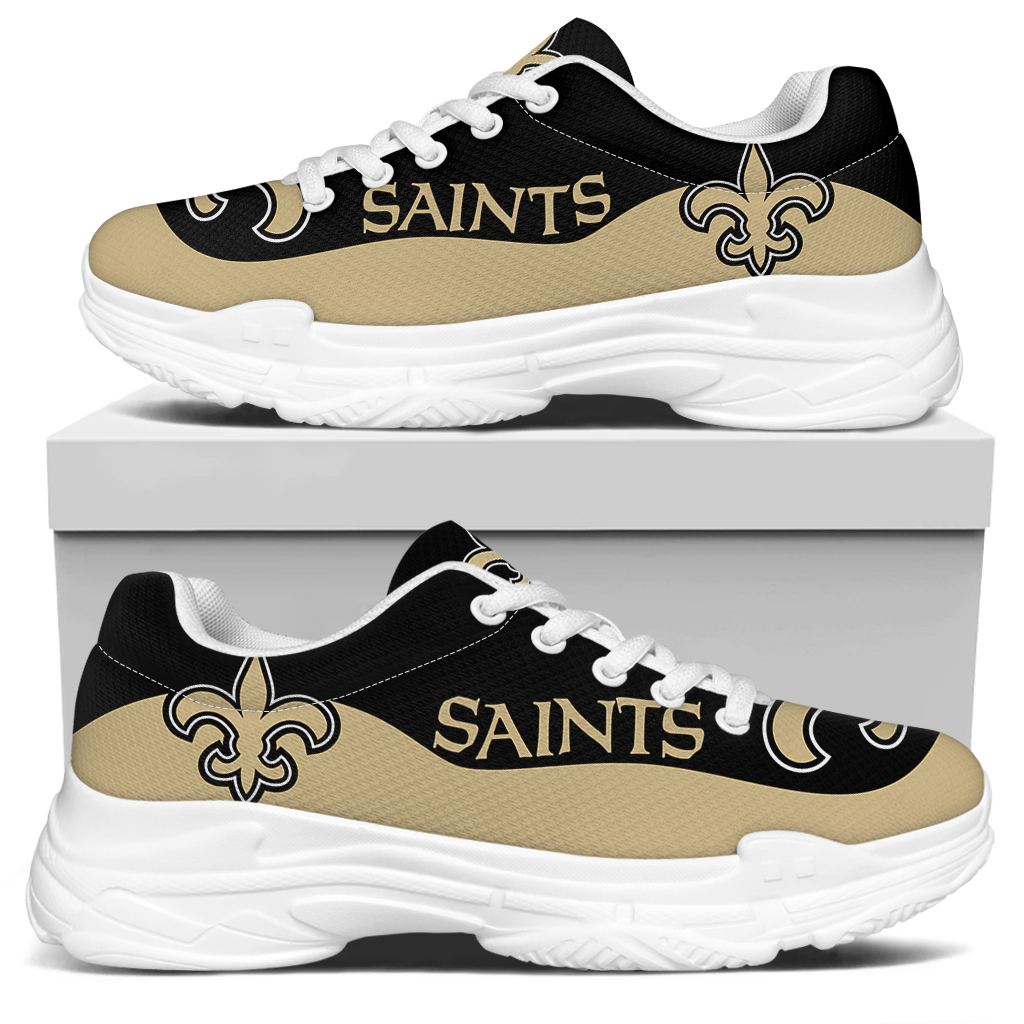 Women's New Orleans Saints Edition Chunky Sneakers With Line 001